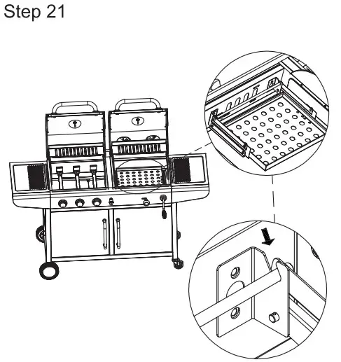 Royal Gourmet ZH3002SC 3 Burner 25,500 BTU Dual Fuel Propane and Charcoal Combo with Protected Grill Cover - parts22