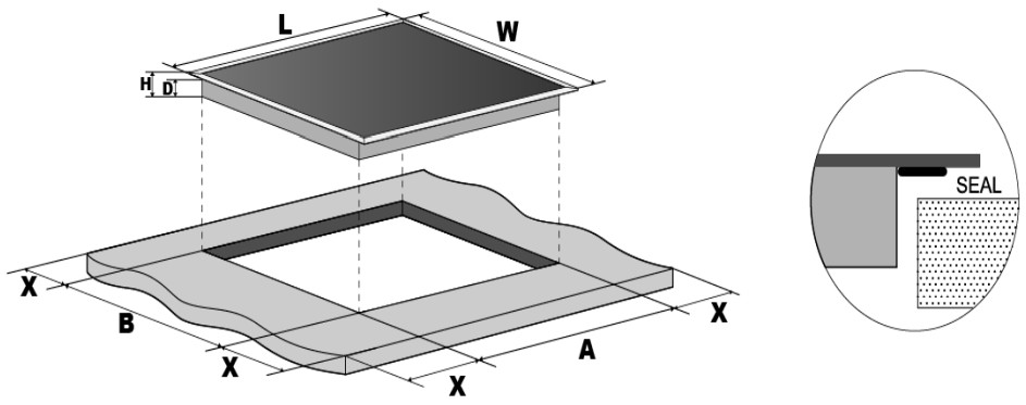Rubine VULCAN series ELECTRIC HOB - fig 1
