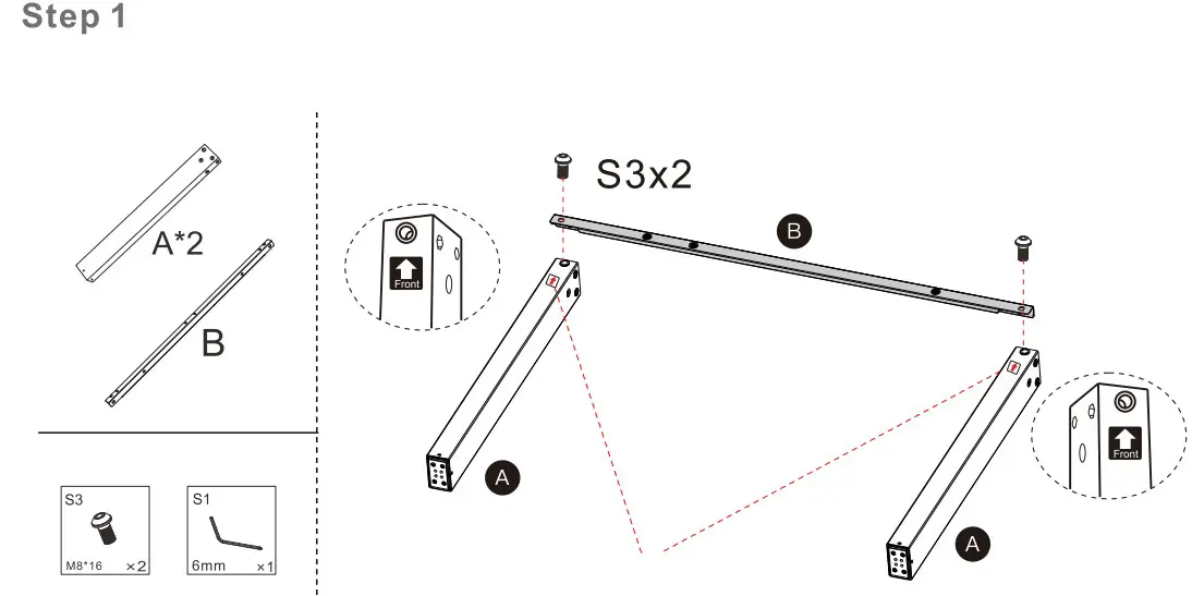 SANODESK QS1B-1160 Electric Standing Desk - Parts 5