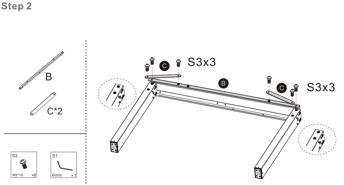 SANODESK QS1B-1160 Electric Standing Desk - Parts 6