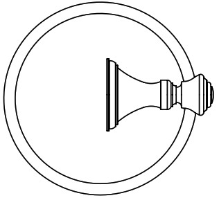 SANTEC 9266ED90 Generic Robe Hook and Towel Ring - PARTS BREAKDOWN 2
