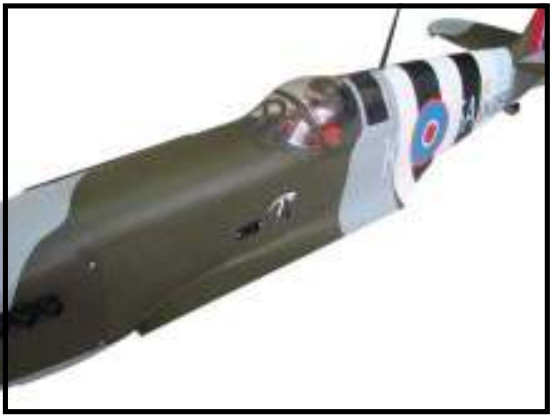 SEAGULL MODELS MK959 Spitfire MkIX RC Plane - around the canopy