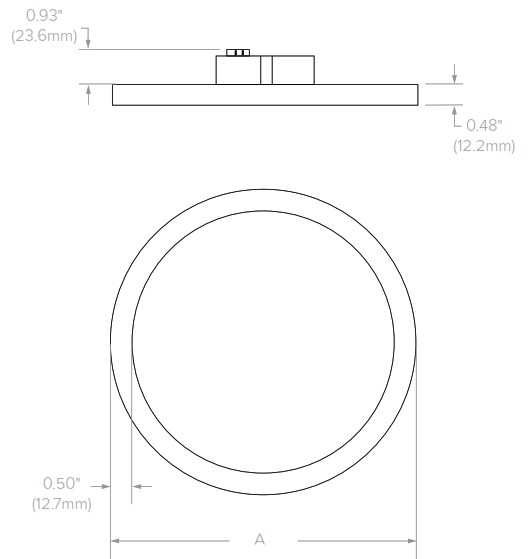 SECURITY LIGHTING LBSES RD Direct J Box Mount Downlight - DIMENSIONS 1