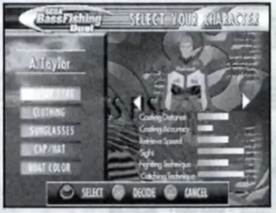 SEGA PS2 Bass Fishing Duel - ABILITIES