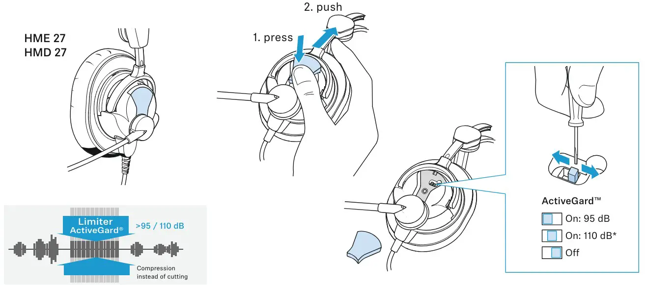 SENNHEISER HMD 27 Broadcast Headset - cutting