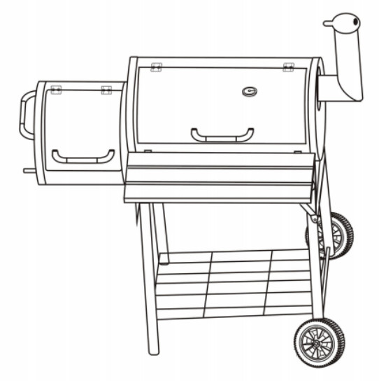 SKONYON SGFT88186 Heavy Duty Charcoal Grill Offset Smoker