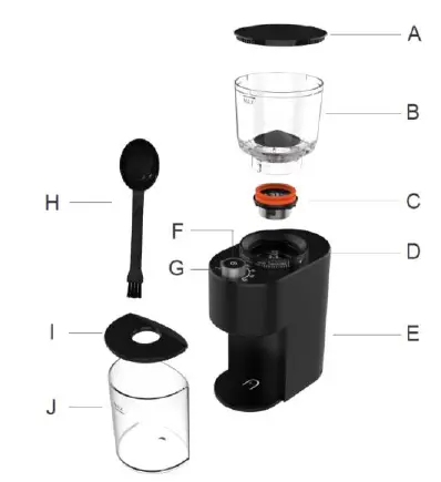 SOWTECH BD-CG011-Anti-Static-Conical -Burr-Coffee-Grinder-01