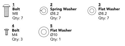 SPORT-TEC 5.0IC Horizon Indoor Cycle - HARDWARE KIT
