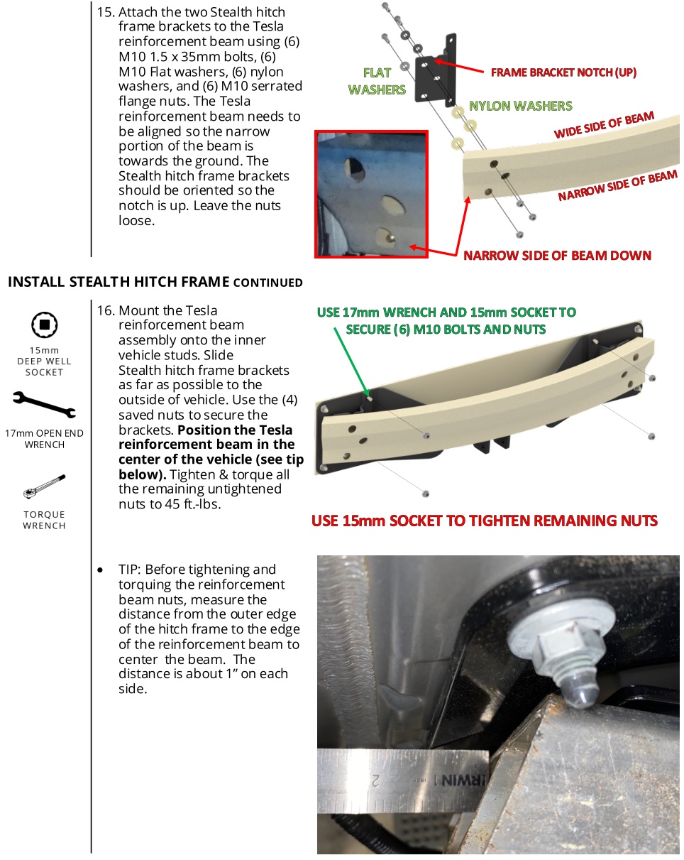 STEALTH HITCHES SHR09001 Rack Receiver Kit Box for Tesla Model 3 Hitch - GAIN ACCESS TO MOUNTING AREA 