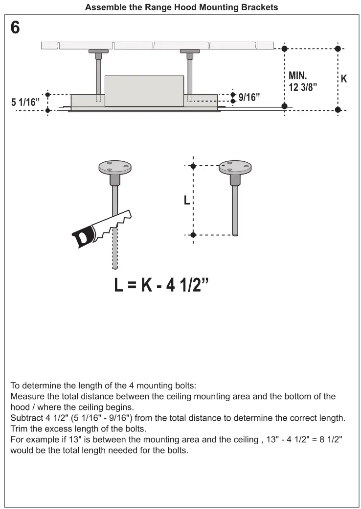 STRATUS STRTIS48WHNB Range Hood - INSTALLATION OF RANGE HOOD BODY 1