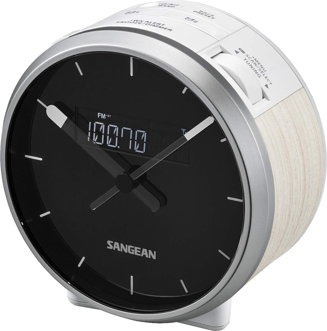 Sangean RCR-29 Analog Clock Radio with USB Phone Charging-product