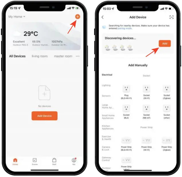 instructions on the app