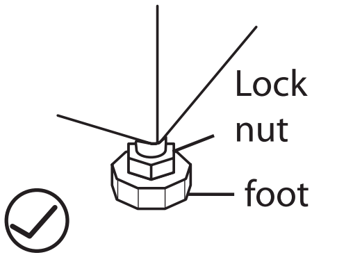 Lock
nut
foot