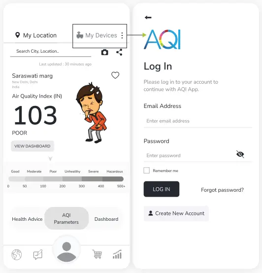 Adding the Monitor in the AQI APP