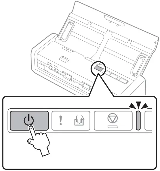 Turn on the scanner