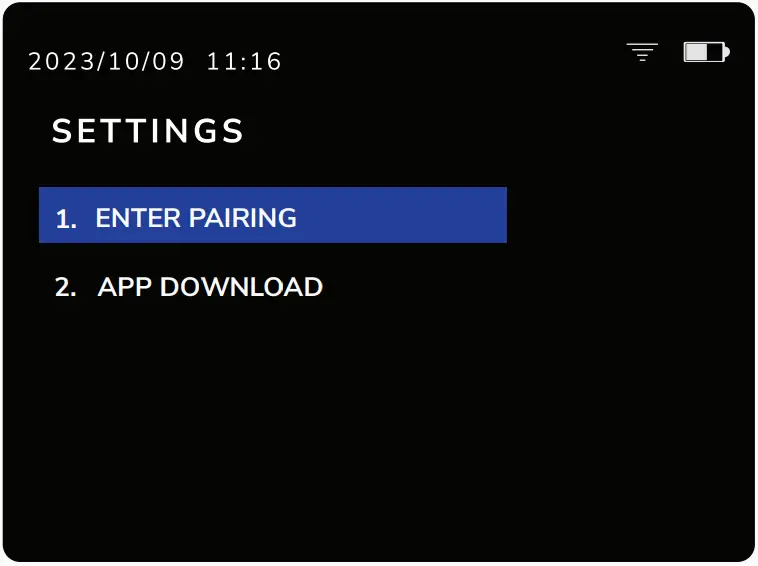 Settings Scree