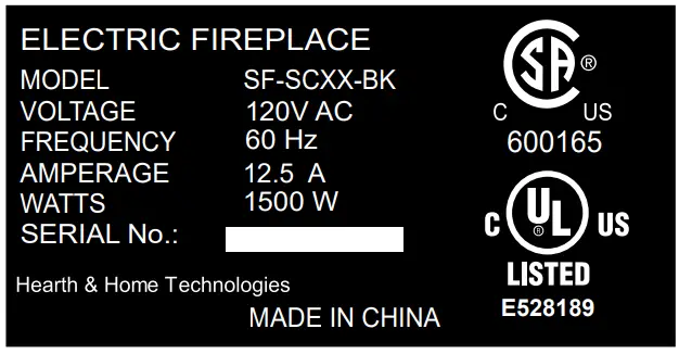 Model and Serial Number Information