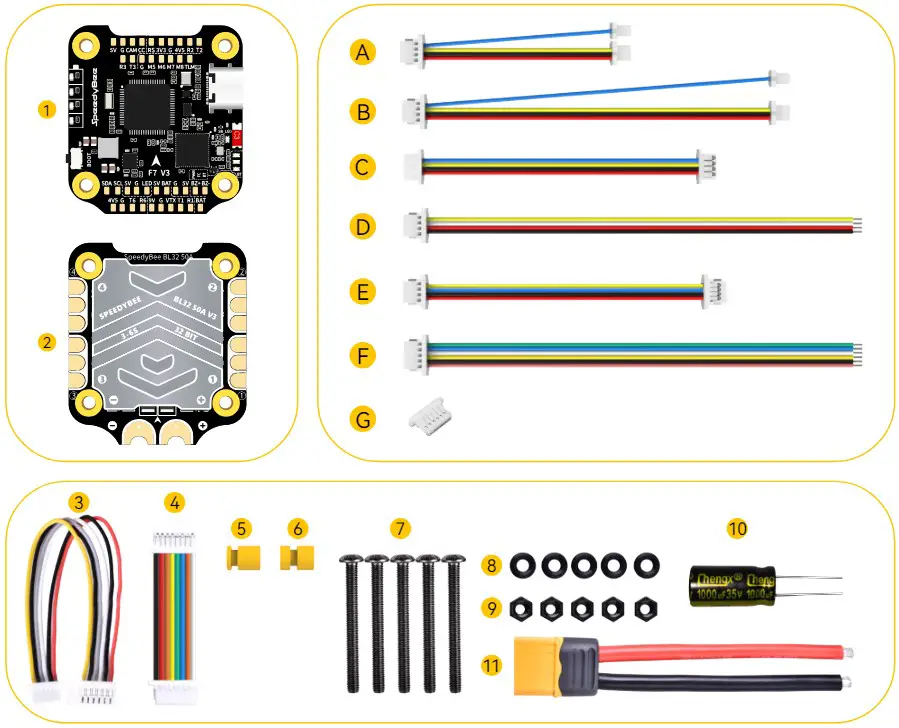 SpeedyBee F7 V3 BL32 50A 30x30 Stack - Package