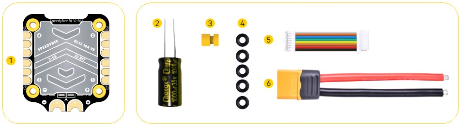 SpeedyBee F7 V3 BL32 50A 30x30 Stack - SpeedyBee BL32 50A 4-in-1 ESC