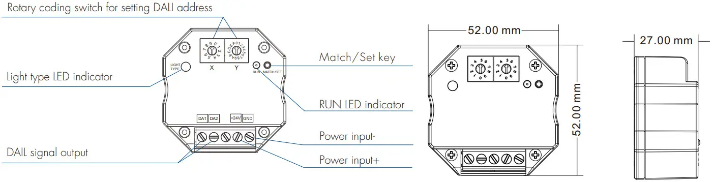 SuperLightingLED DA M WT 6 In 1 Tuya APP Cloud Control Wireless Remote Control - Mechanical Structures and Installations