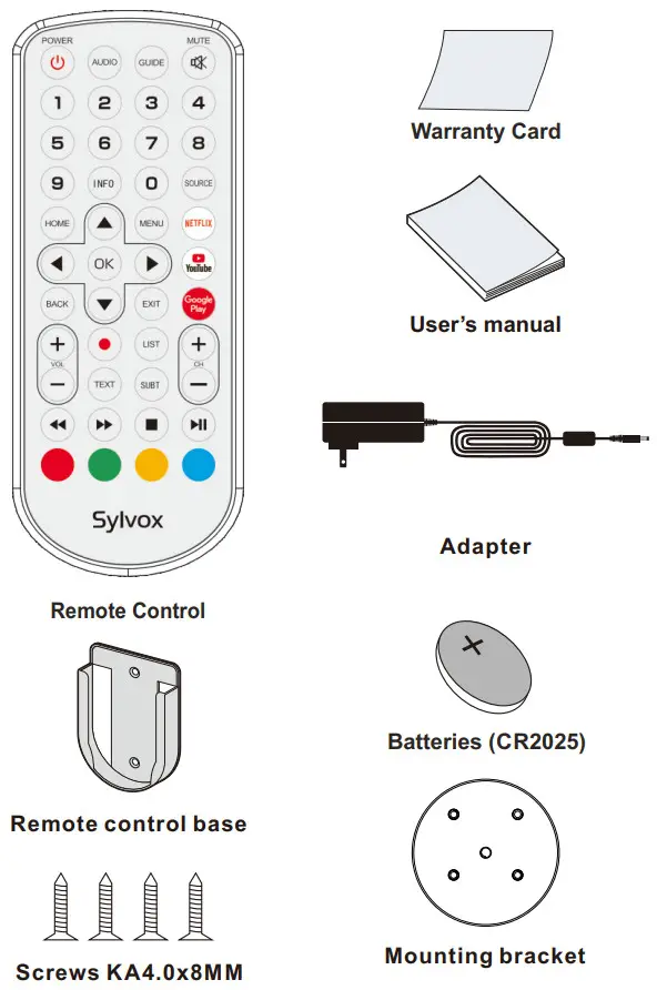 Sylvox KT16A0KGGA Kitchen TV - Accessories