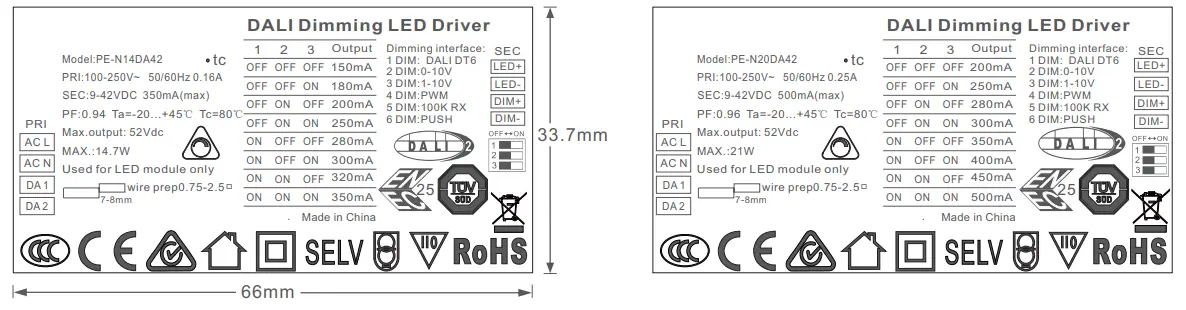 TECH PE N14DA DALI Dimmable LED Driver - fig2
