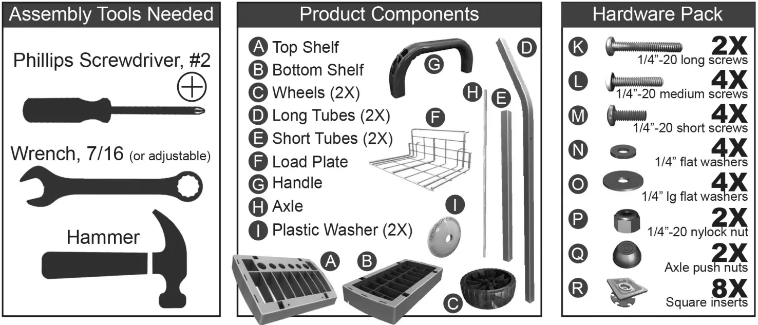 THeXCEPTIONAL EX600 Series Rolling Tool Toter with Load Toter Plate - fig 2