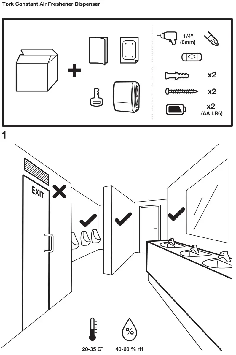TORK A3 Constant Air Freshener Dispenser - Figh