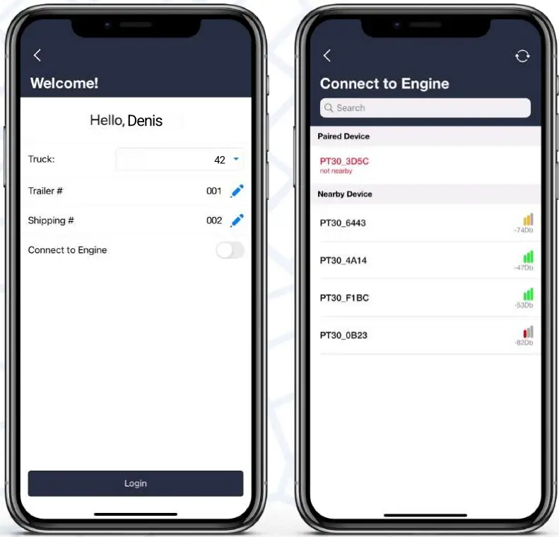 TRACKENSURE iOS ELD Application - Fig 1