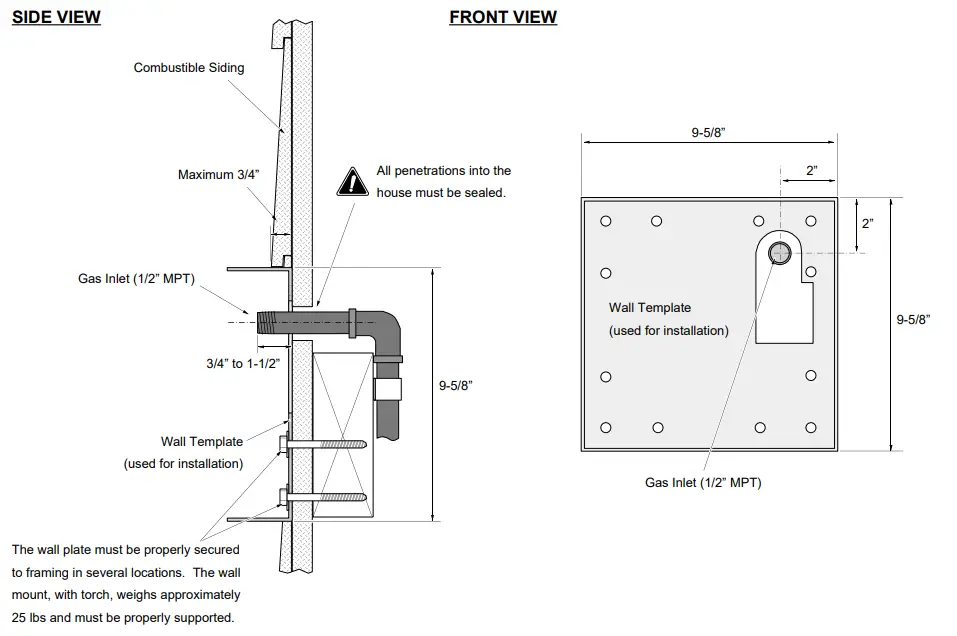 TRAVIS INDUSTRIES 94800820 Tempest Wall Mount - Gas Line