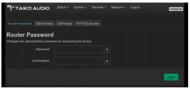 Taiko Audio V16.x22069 Extreme Router- change screen