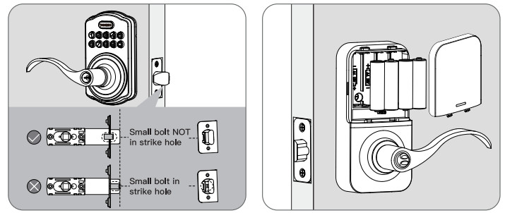 TeeHO TK004 Keyless Entry Electronic Door Locks with Keypads - Assembly6