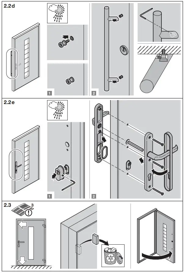 Template BA B168xH238 Aluminium Entrance Door User Manual - How to use