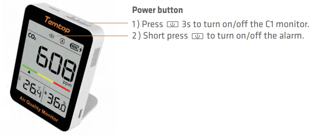Temtop C1 Air Quality Monitor - Figure 3