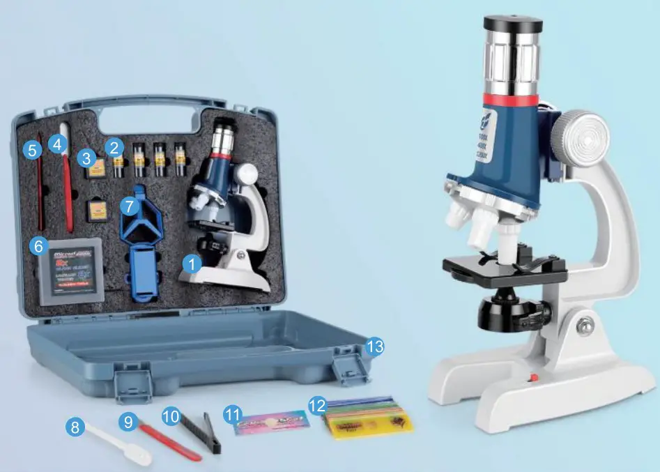 UARZT 58 Pcs Kids Beginner Microscope - fig 2
