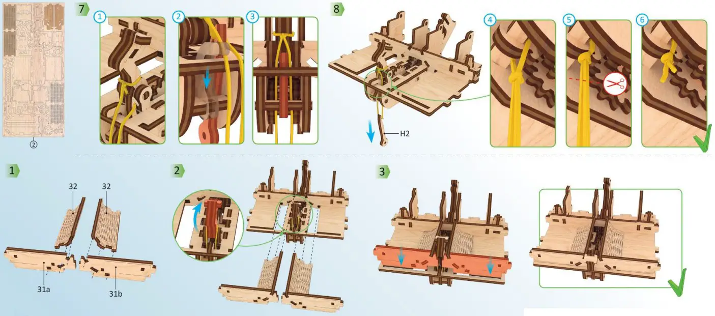 UGEARS 70089 3D DIY Wooden Puzzle Box - parts10
