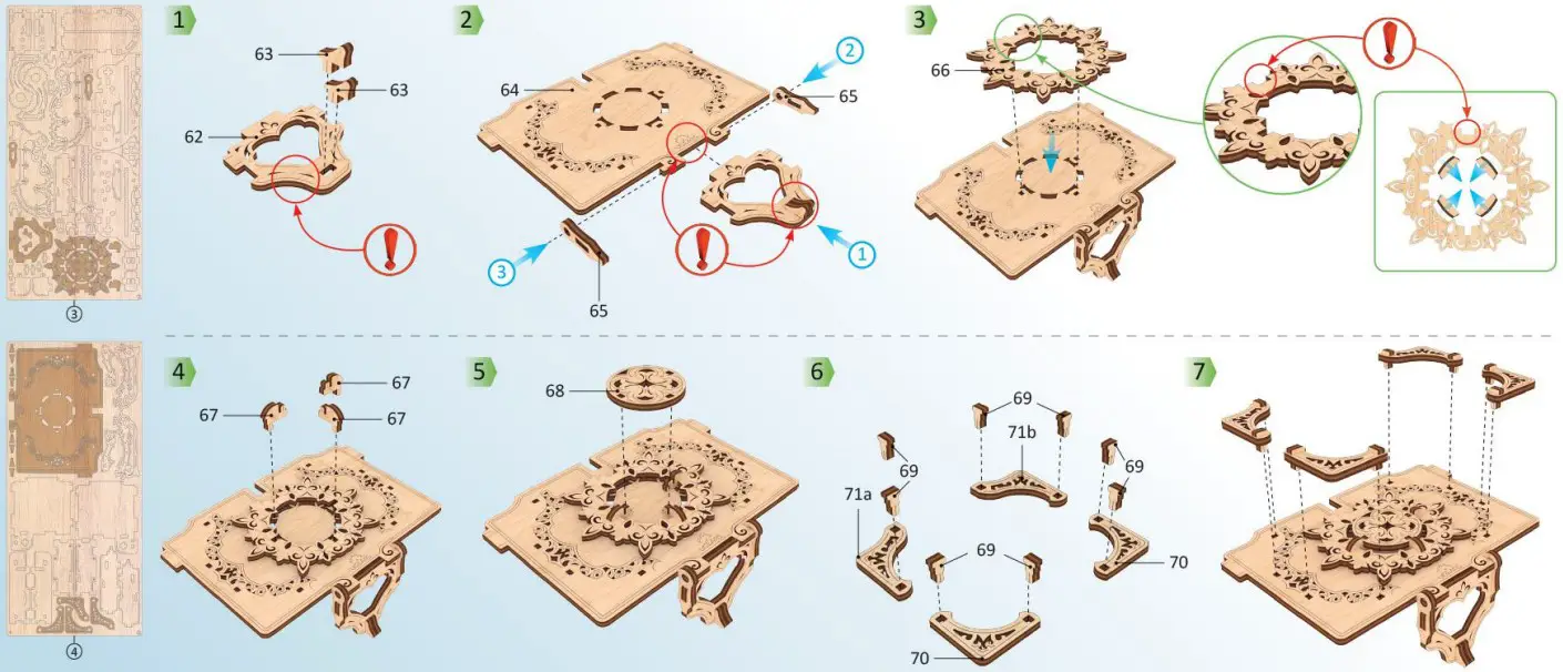 UGEARS 70089 3D DIY Wooden Puzzle Box - parts16