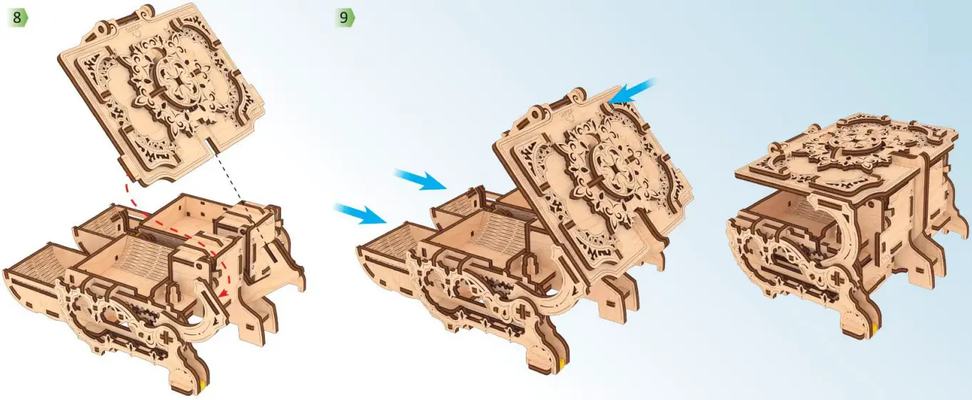 UGEARS 70089 3D DIY Wooden Puzzle Box - parts17