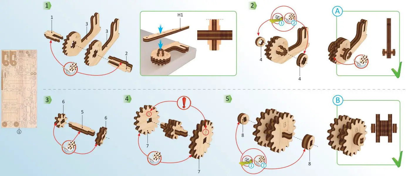 UGEARS 70089 3D DIY Wooden Puzzle Box - parts4