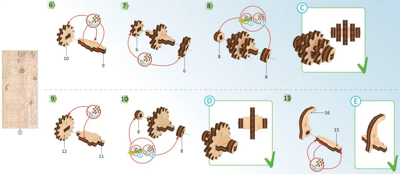 UGEARS 70089 3D DIY Wooden Puzzle Box - parts5