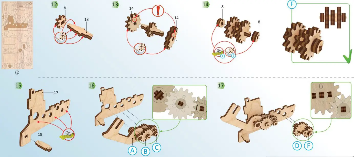 UGEARS 70089 3D DIY Wooden Puzzle Box - parts6