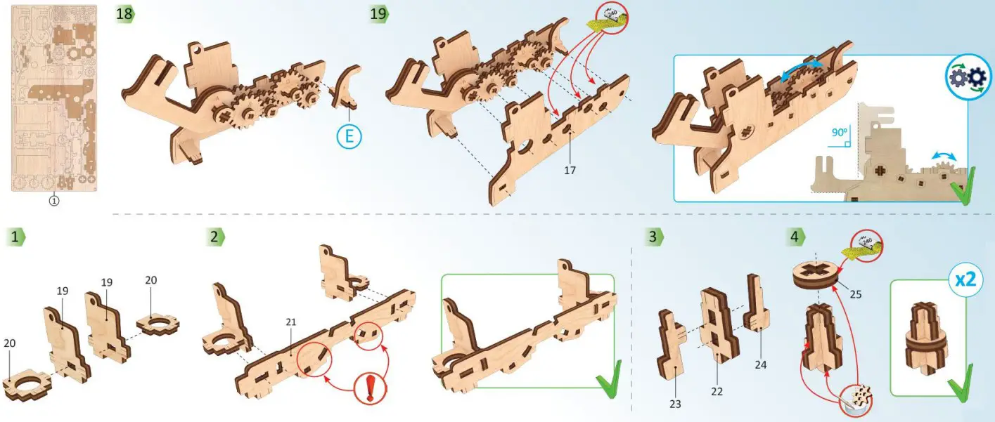 UGEARS 70089 3D DIY Wooden Puzzle Box - parts7