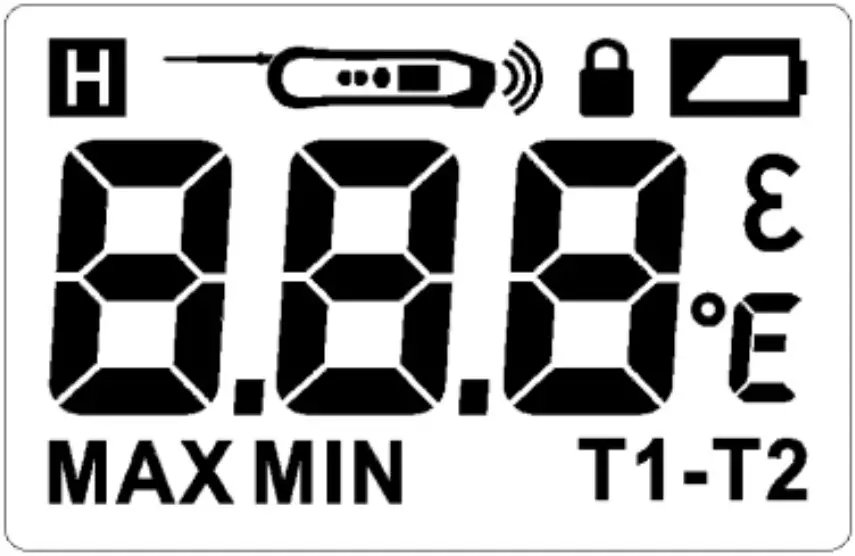 UNI-T UT320T 2 In 1 Thermometer - Screen