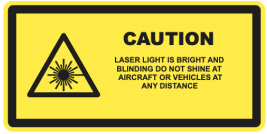 UNITY LASERS RAW 3 FB4 Laser Light Show Fixture - PRODUCT SAFETY LABELS 4