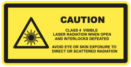 UNITY LASERS RAW 3 FB4 Laser Light Show Fixture - PRODUCT SAFETY LABELS 5