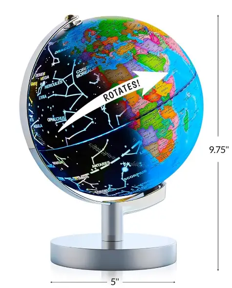 USA Toyz-JQKG02-Illuminated-Globe-dimension