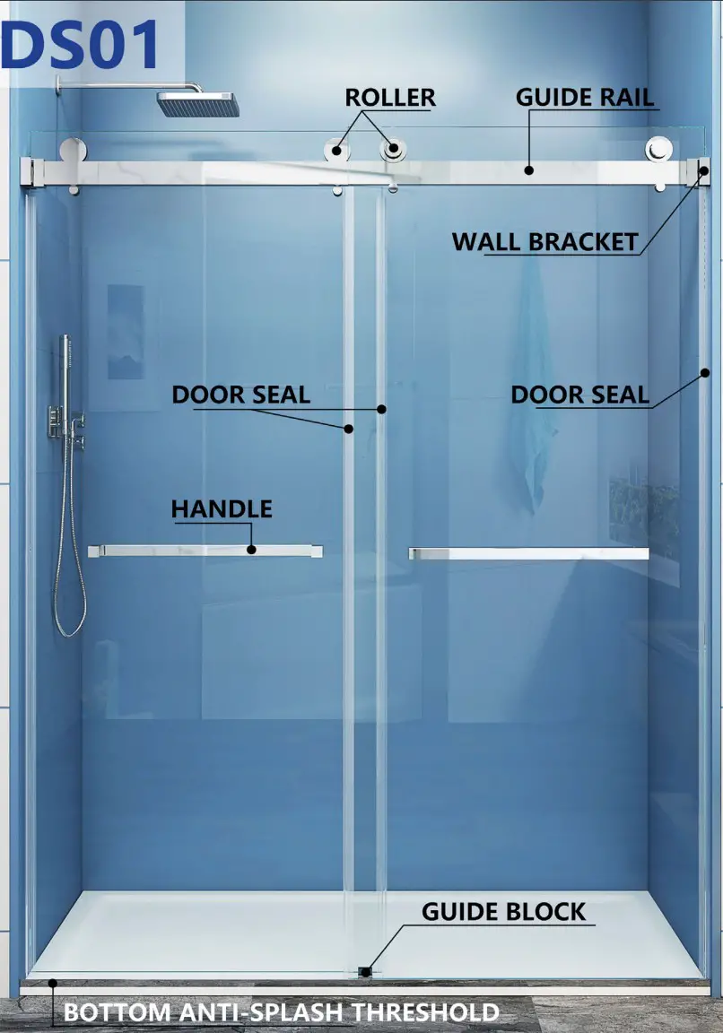UTEIWF 470 Shower Doors Frameless