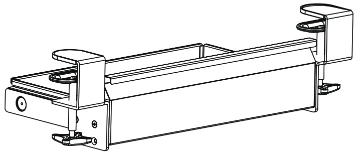 V I V O DESK AC03C B Clamp On Sliding Pull Out Drawer without Shell for Office Desk - cover