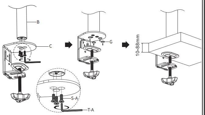 V I V O-STAND-V001M-Single-Monitor-Desk-Mount-fig-3