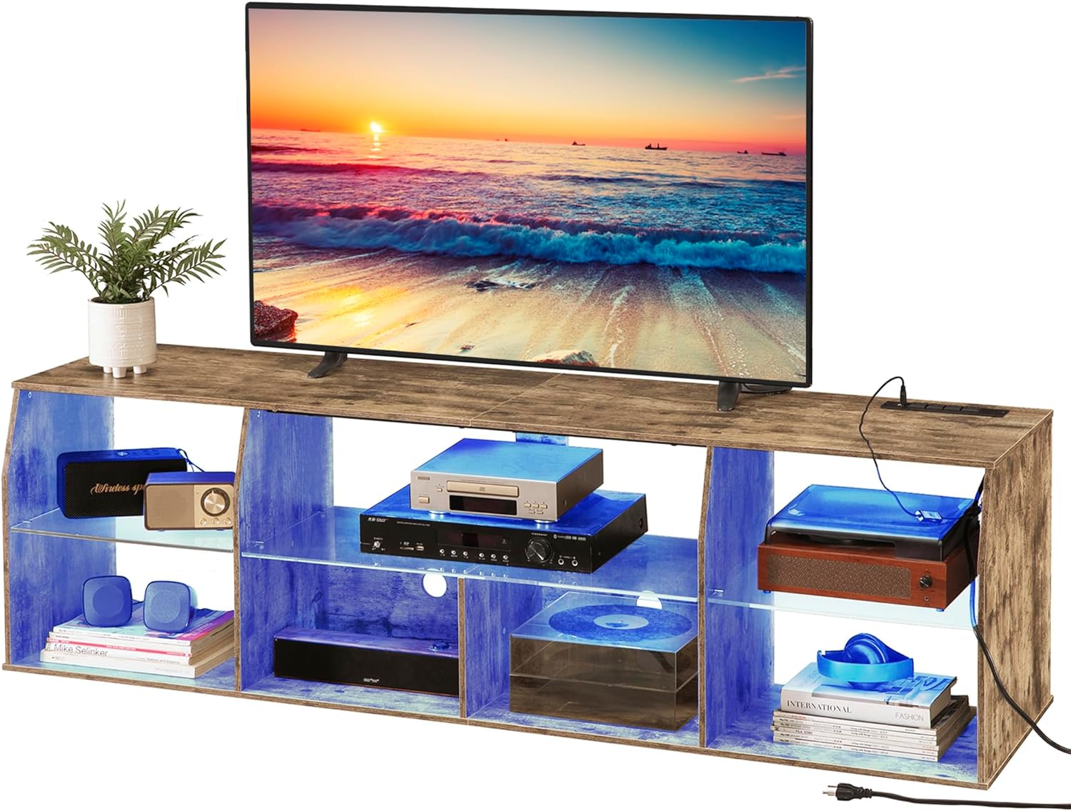 VECELO-TV06-LED-Strip-TV-Stand-product